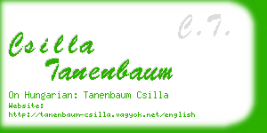 csilla tanenbaum business card